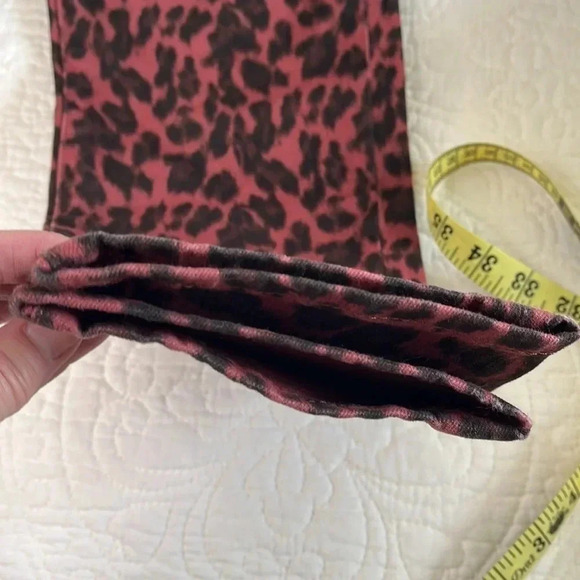 Leopard Print Long Pants Straight Leg Womens 10 Stretch Mob Wife Unique - Picture 15 of 17